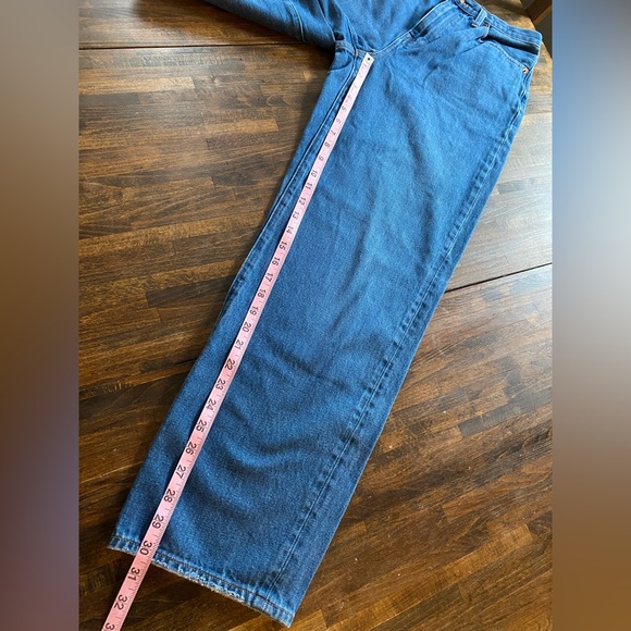 Madewell Baggy Straight Denim Blue Jeans Womens Size 29x30 Medium Wash Y2K 90s - Picture 10 of 11